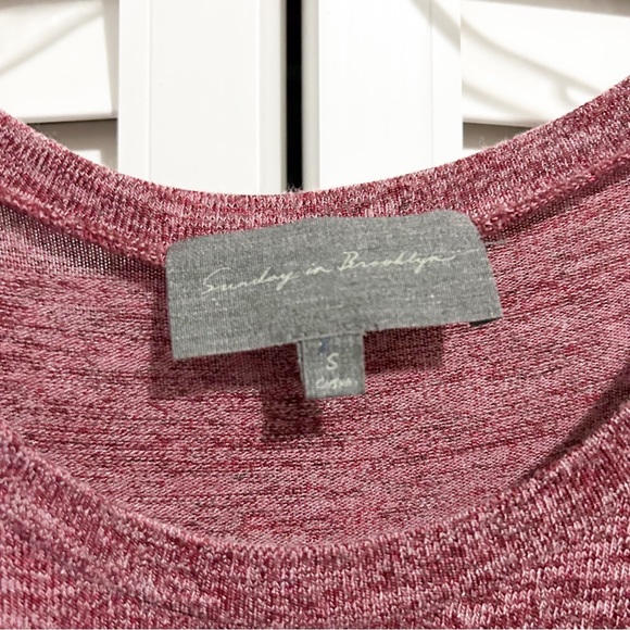 Sunday in Brooklyn Marled Long Sleeve Tie Waist Mini Dress Size Small (S) - Picture 3 of 7